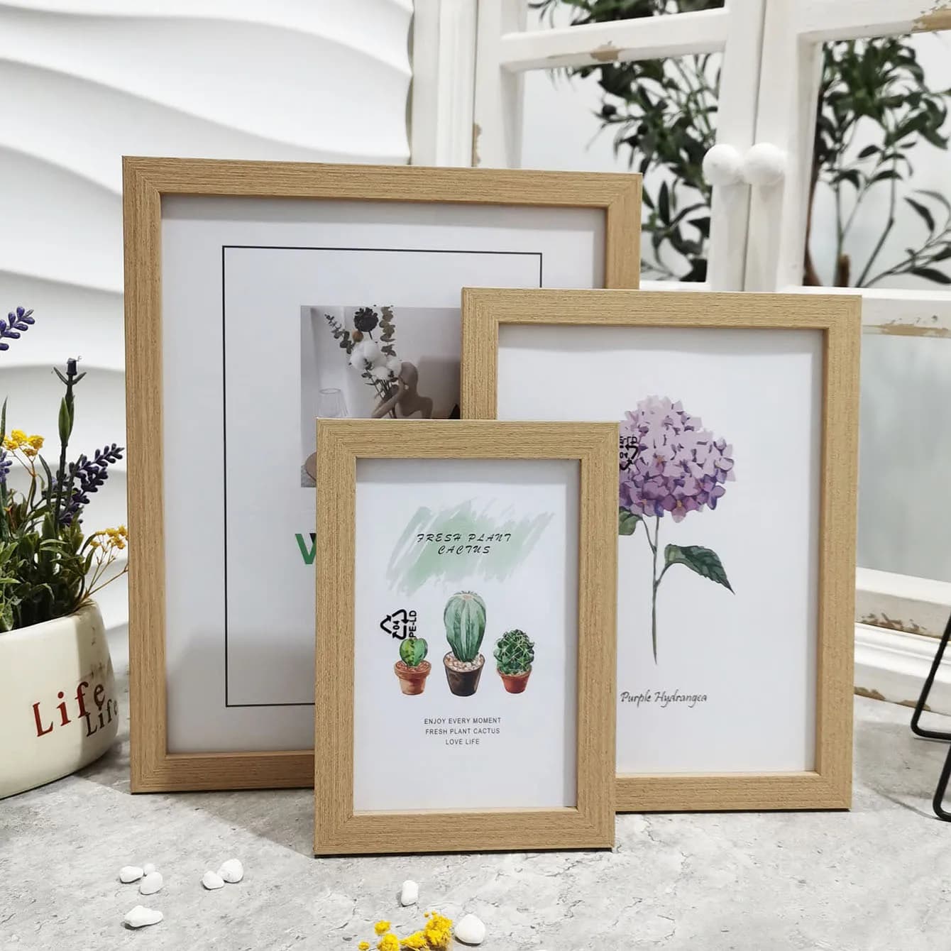 1Pc Wood Photo Frame, Modern Classic Picture Frame for Pictures Wall, Acrylic Protection, for Home Decor, Commemorative Gif