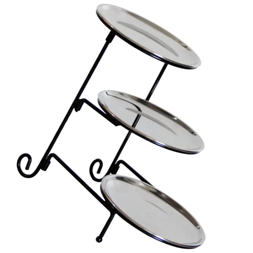 Set di 1 vassoio in acciaio inossidabile per frutta, torte, dessert, snack, frutta secca, caramelle, cioccolatini, biscotti e antipasti