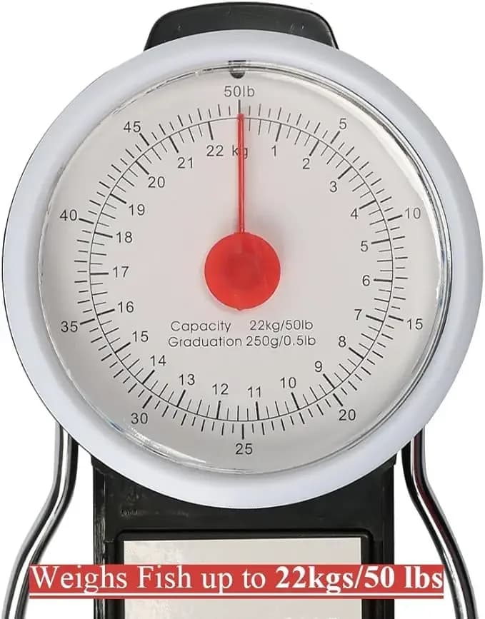 Goture Multi-Purpose Portable Fishing Scale 50lb/22kg Capacity with Built-in Tape Measure Fishing/Luggage/Camping Essential