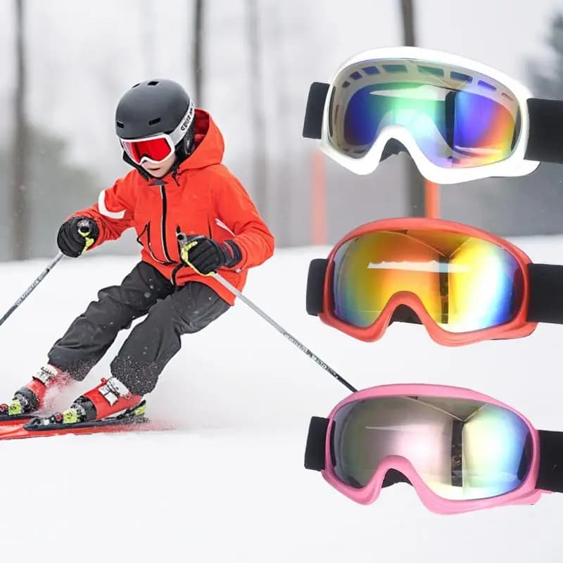 Occhiali da sci per bambini con protezione UV Occhiali da neve morbidi antiappannamento Occhiali da sci per bambini da snowboard invernale per Capodanno
