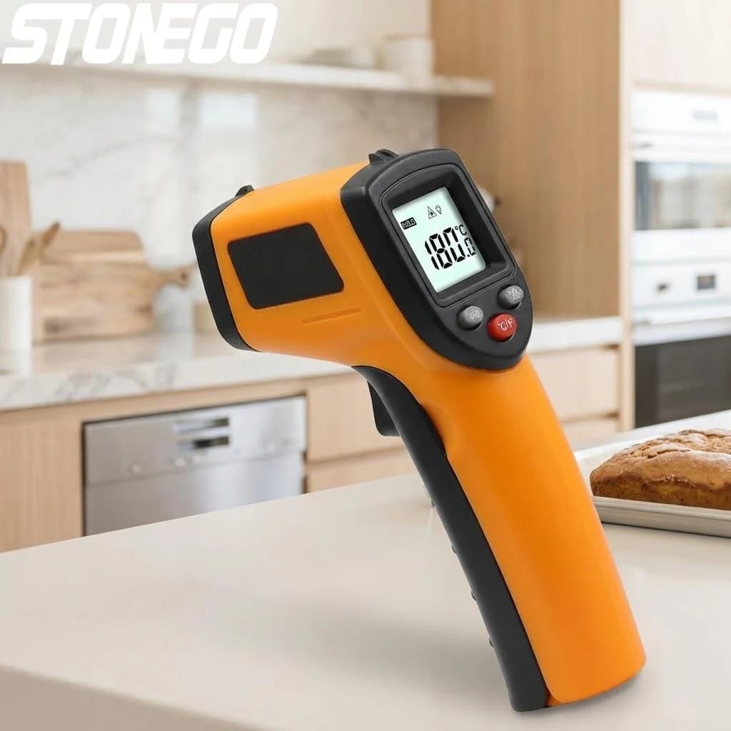 Termometro a Infrarossi Portatile Senza Contatto con Laser per Misurare la Temperatura di Superfici, Ideale per Cucina, Griglia, Forno, Pizza e Sicurezza Alimentare