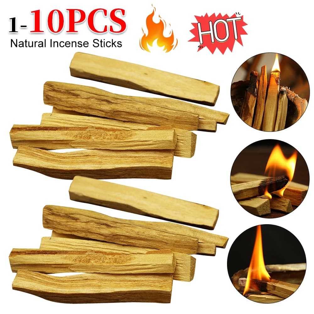 Palo Santo Bastoncini di incenso naturale Strisce di sbavature in legno Diffusore di aromi Macchie Bastone Aromaterapia Brucia Bastone di legno Nessuna fragranza