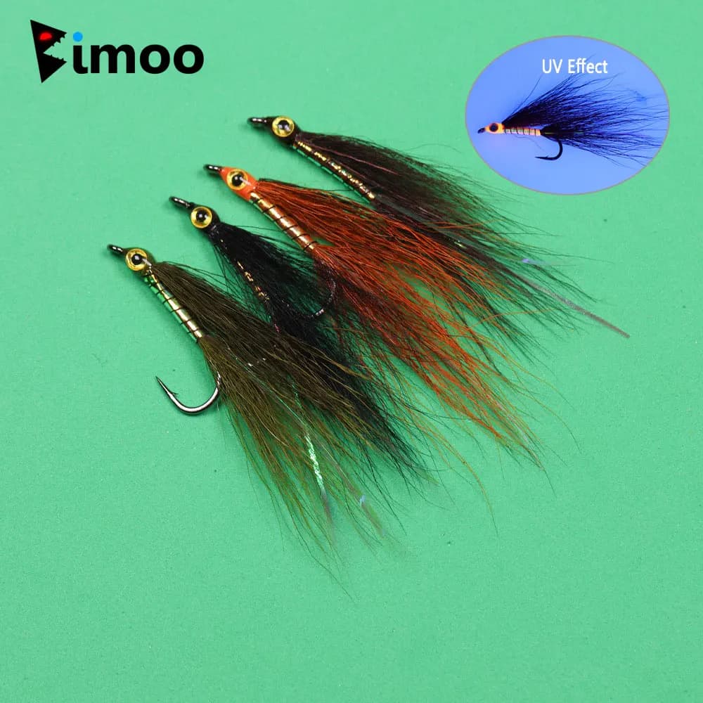 2 pezzi # 6 6 centimetri 3D Occhi di Pesce Epossidico Bucktail Minnow Fly Mylar Flash Tinsel Baitfish Streamer Pike Musky Bass Tonno Mare Richiamo di Pesca