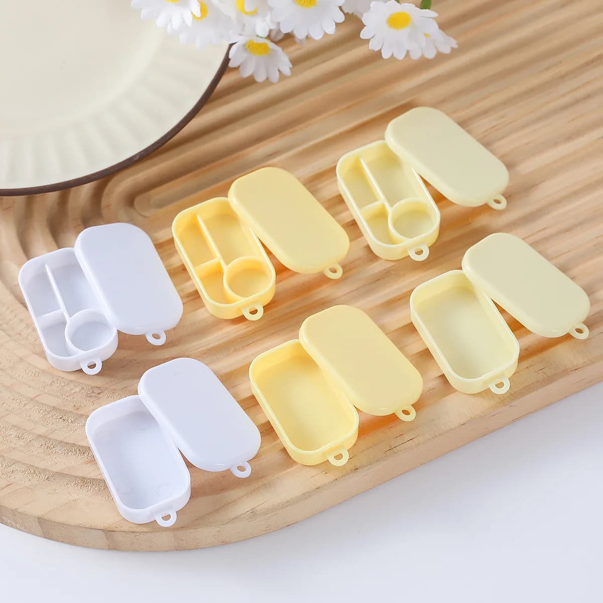 Mini scatola di conservazione degli alimenti in silicone in miniatura tinta unita stoviglie per bambini piatto da pranzo scatola da pranzo per bambini giocattoli da cucina 10 pz/lotto