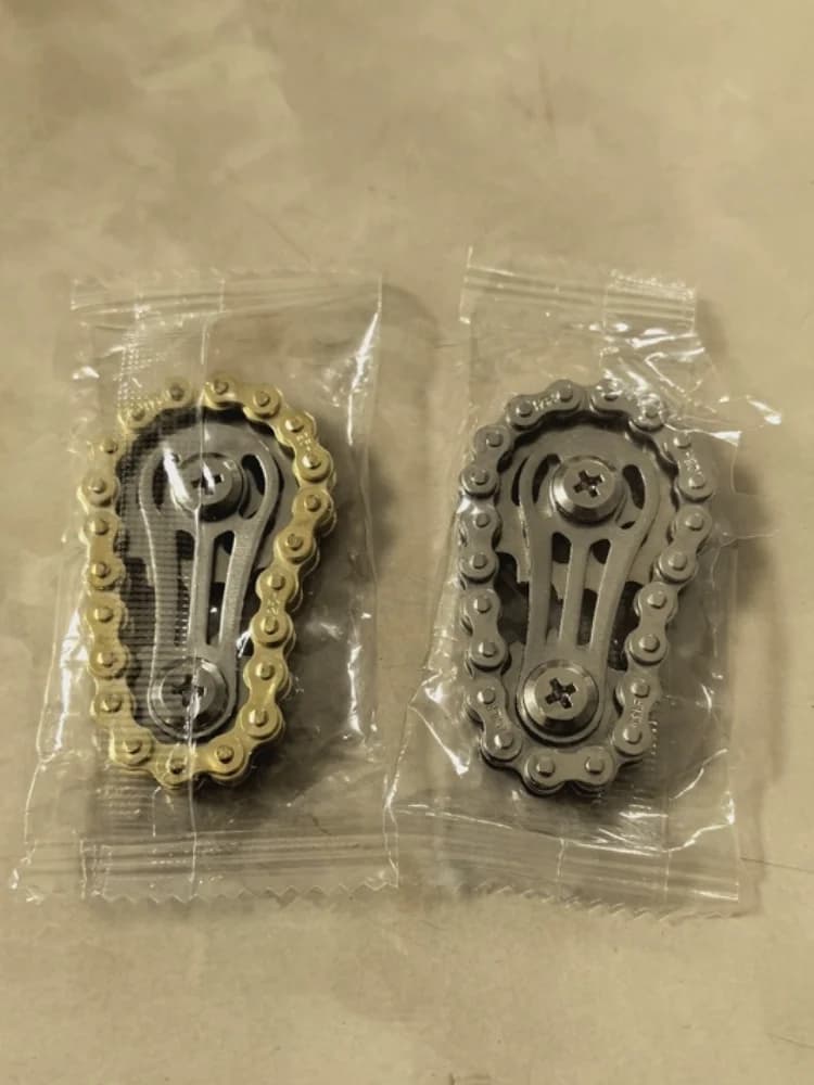 Metal Chain Fidget Spinner Gear Linked Mechanical Stress Relief Hand Toy Anxiety Relief EDC Gift For Adult Office Relaxation