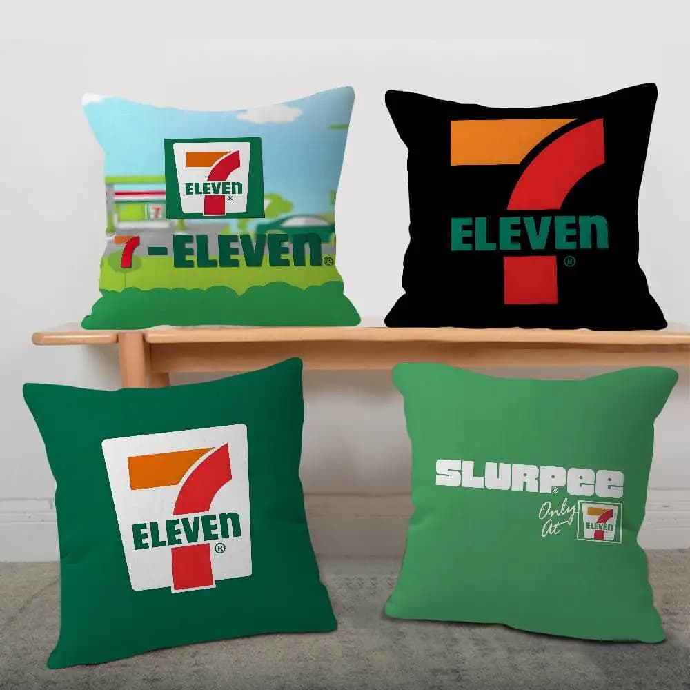 7-E-ELEVEN-S Cuscino Decorativo per Casa, Ufficio, Camera da Letto, Divano, Auto, Fodera per Cuscino 45x45