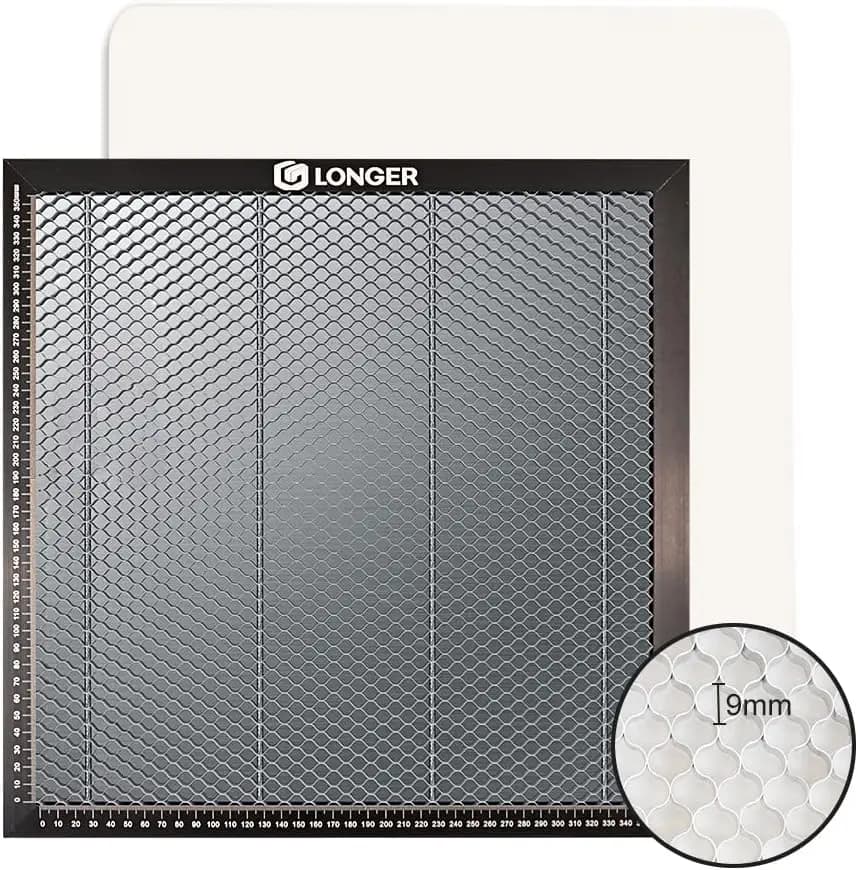 15.7' x 15.7' honeycomb laser kit for engravers, rapid heat dissipation and desktop protection, compatible with most machines