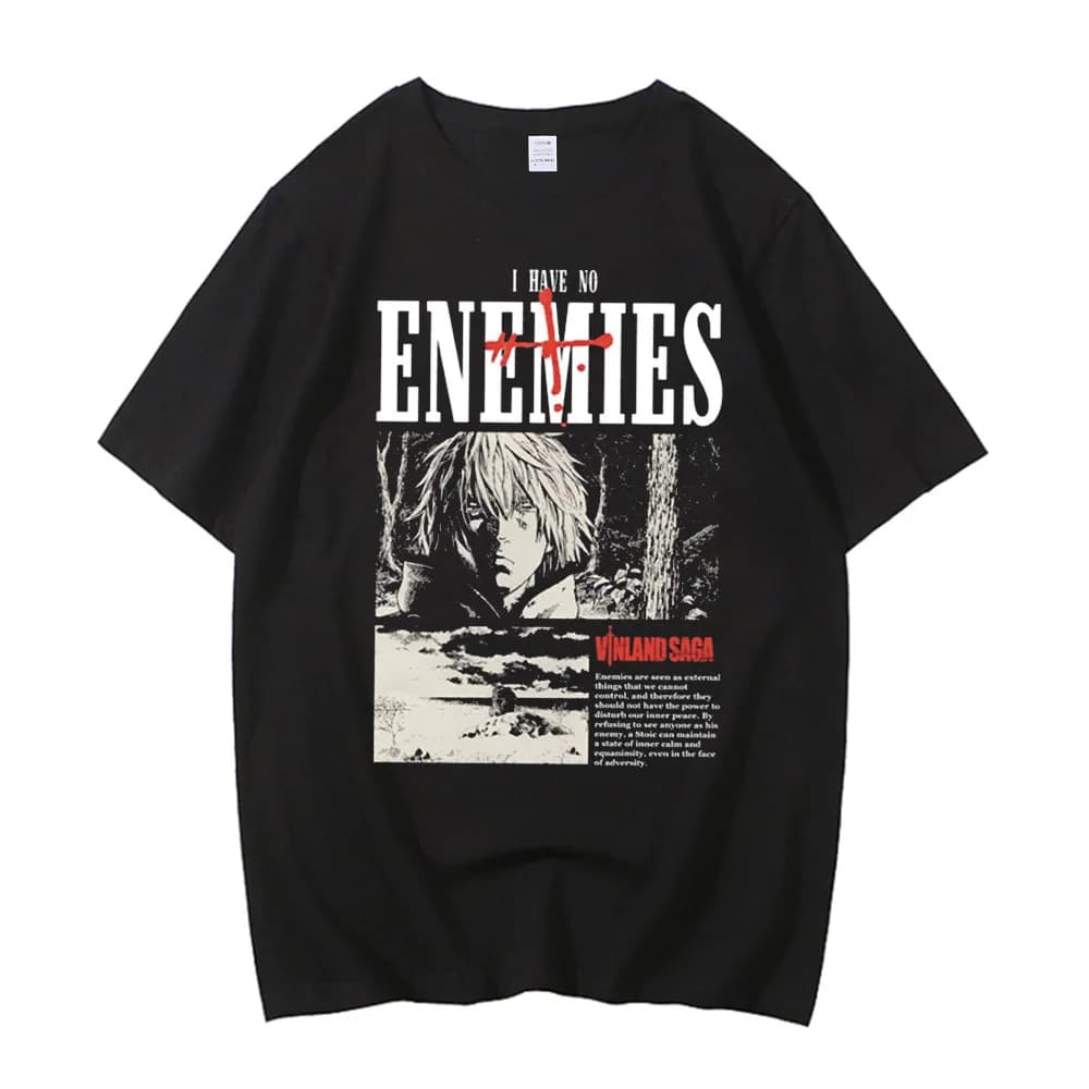 Vinland Saga cotton t-shirt men Grunge Pop Culture Breathable Pastel Gothic t-shirt korean clothes women 2000s kawaii 80s