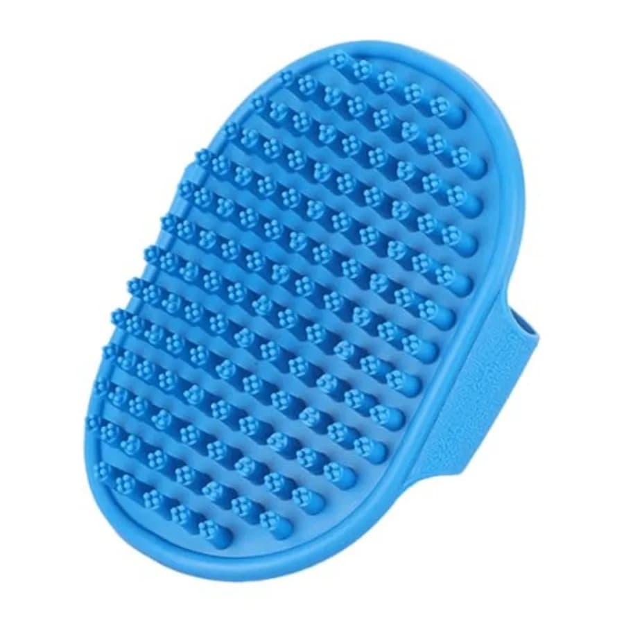 Spazzola Ultra-Morbida per la Toelettatura degli Animali Domestici con Anello Regolabile - Ideale per Cani e Gatti di Tutti i Tipi di Pelo - Spazzola per Shampoo da Bagno e Doccia per Cani