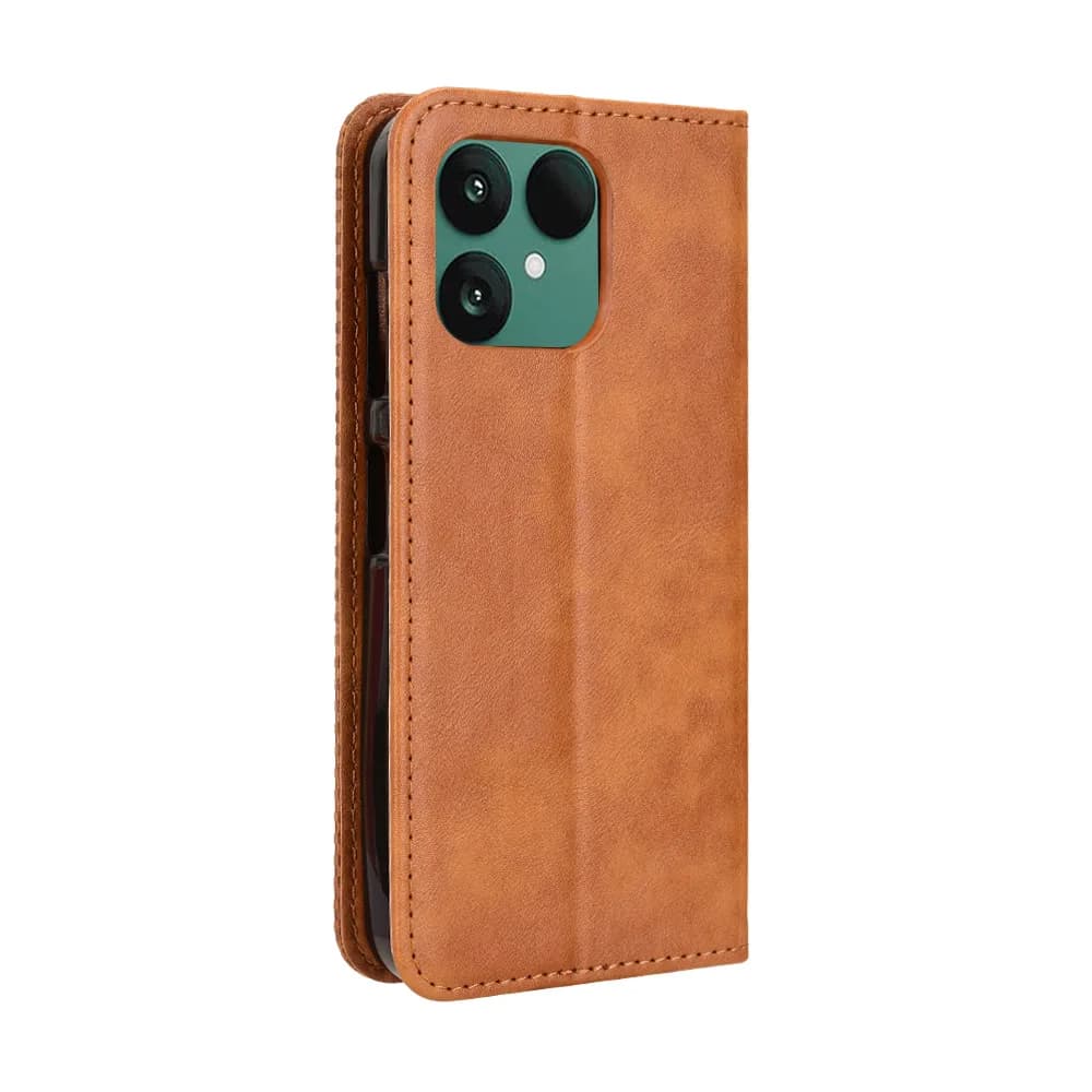 Skinlee Per Fairphone 6 Flip In Pelle Retro Staffa Magnetica Borsa Della Carta Portafoglio Cassa Del Telefono Per Fairphone 6 Custodia Fonda Capa