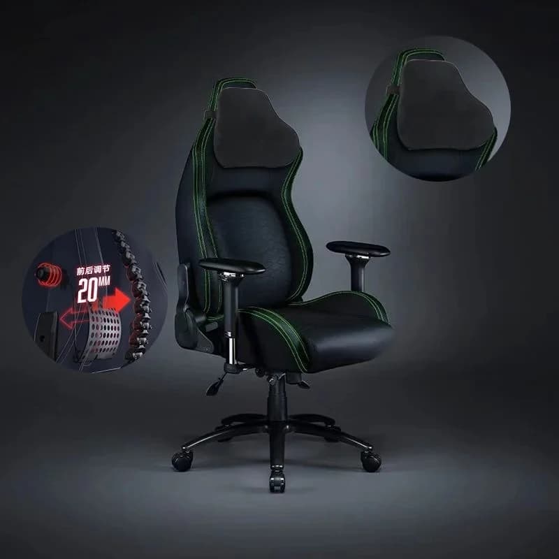 Sedia da Gaming Ergonomica Reclinabile in Tessuto Traspirante per Computer e Ufficio