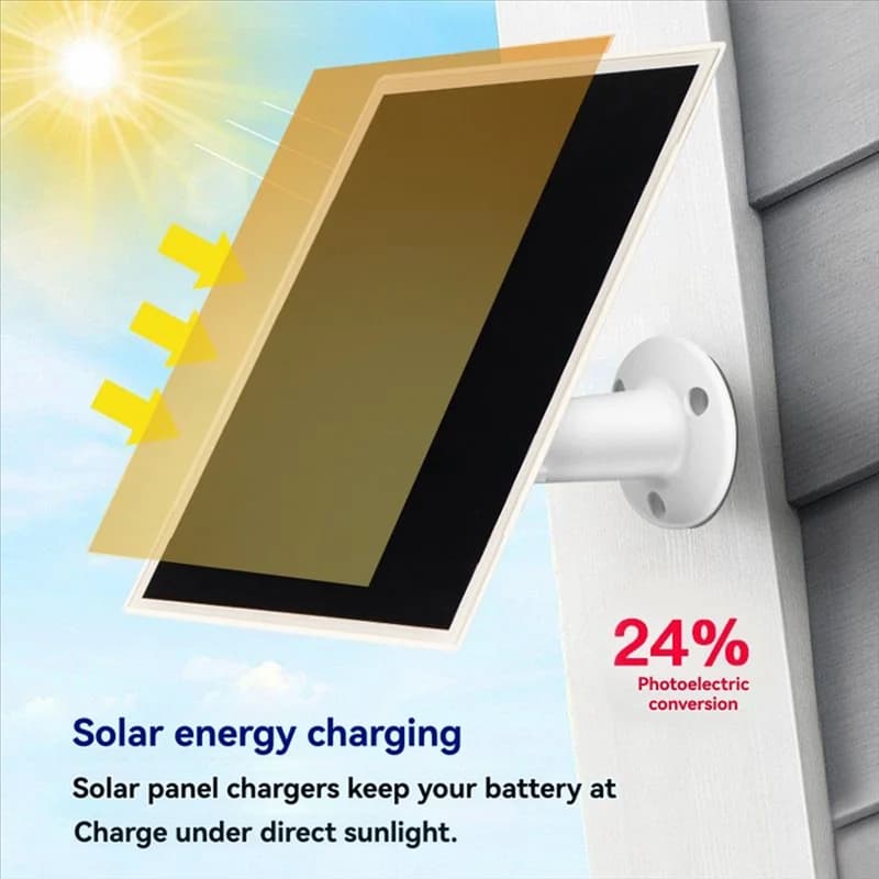 A13E-Pannello solare per batteria per telecamera esterna con caricatore solare per telecamera ad anello, pannello solare da 6 W 5 V