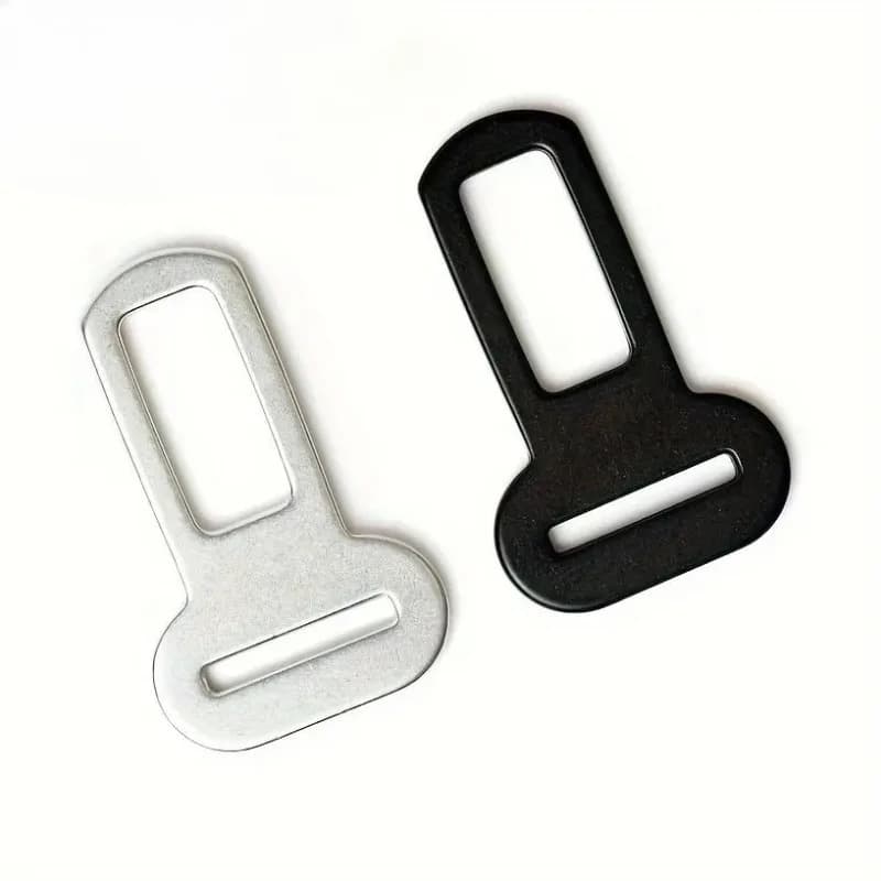 2 adattatori per cinture di sicurezza per animali domestici - Clip in metallo per guinzagli per animali domestici, compatibili con sedili di camion e auto