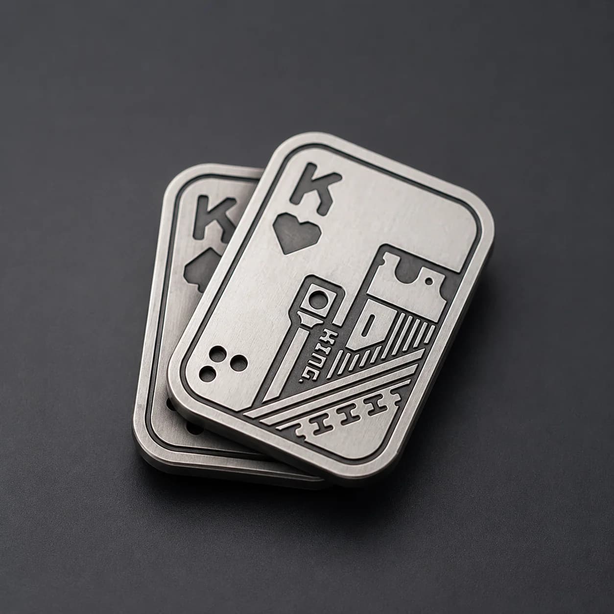 AK Metal Magnetic Fidget Slider Antistress Push Card Poker Coin Anxiety EDC Giocattolo Sensoriale per Adulti Tascabile Portatile