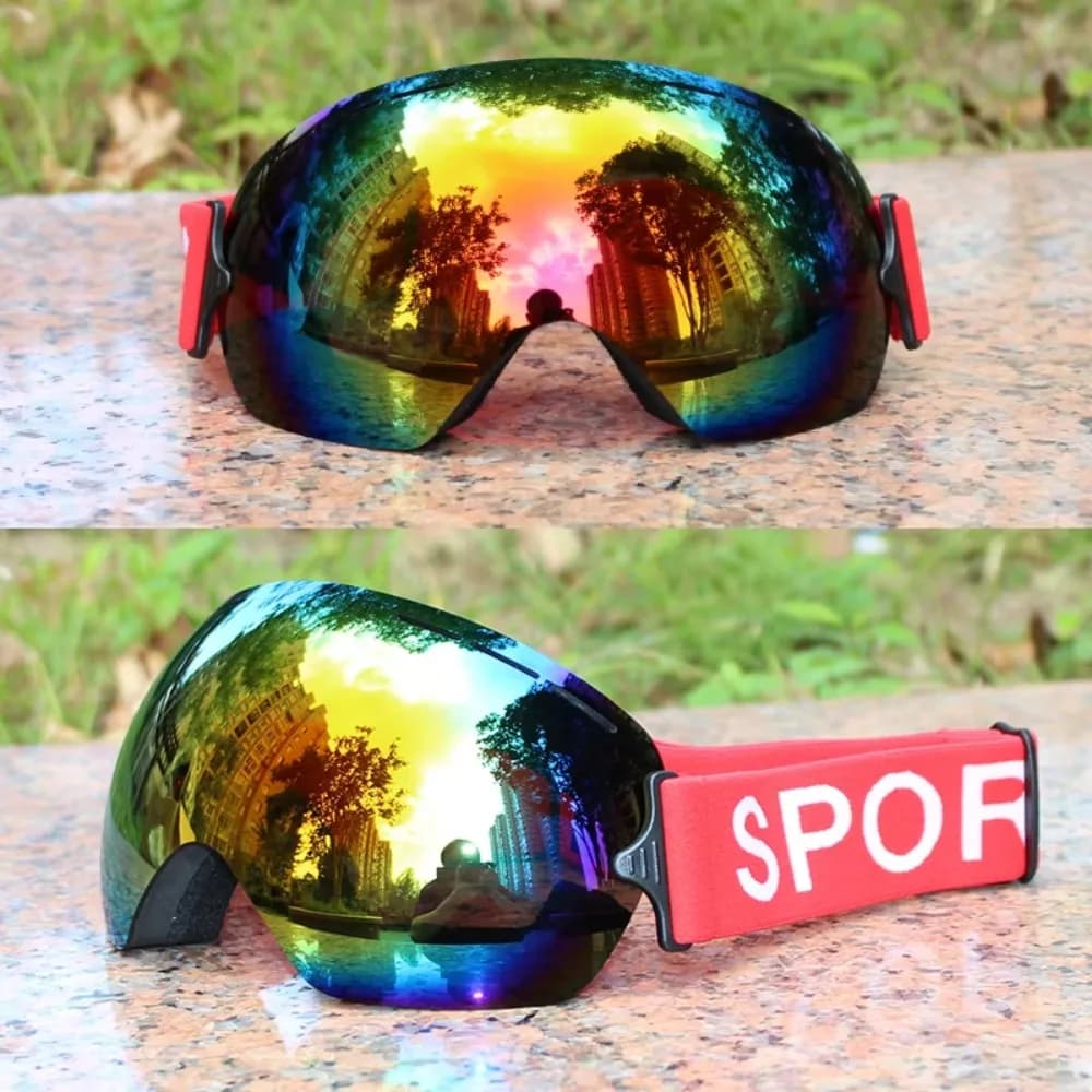 Winter Sports Large Frame Ski Goggles Professional Windproof Snowboard Skiing Glasses Anti-fog UV400 Snow Eyewear For Adult