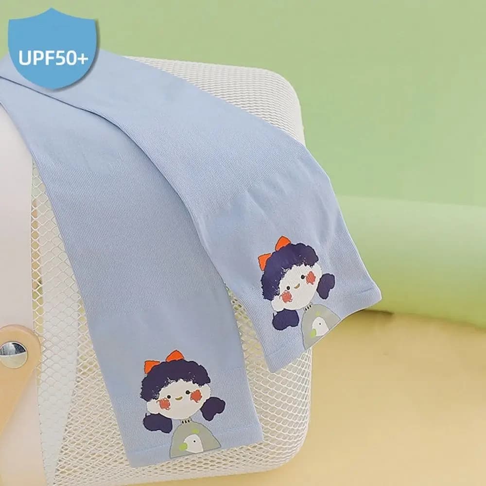 Cycling Gloves Long-sleeved Glove UV Insulation Cartoon Girl Arm Warmers Sunscreen Sleeve Sun Protection Cover Ice Silk Sleeves