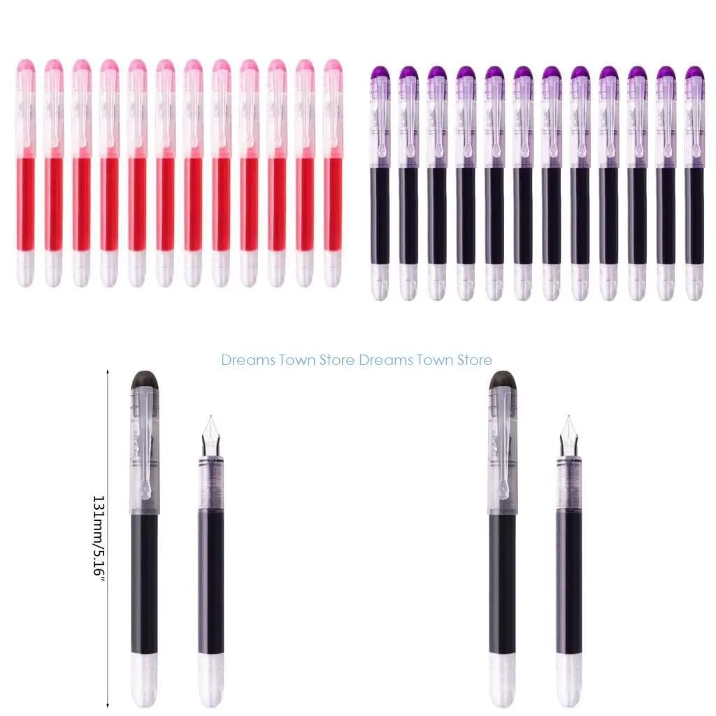 HX6A Practice Pen F Tip Fountain Pen Student Pen Art Supplies for Calligraphy Painting, Drawing