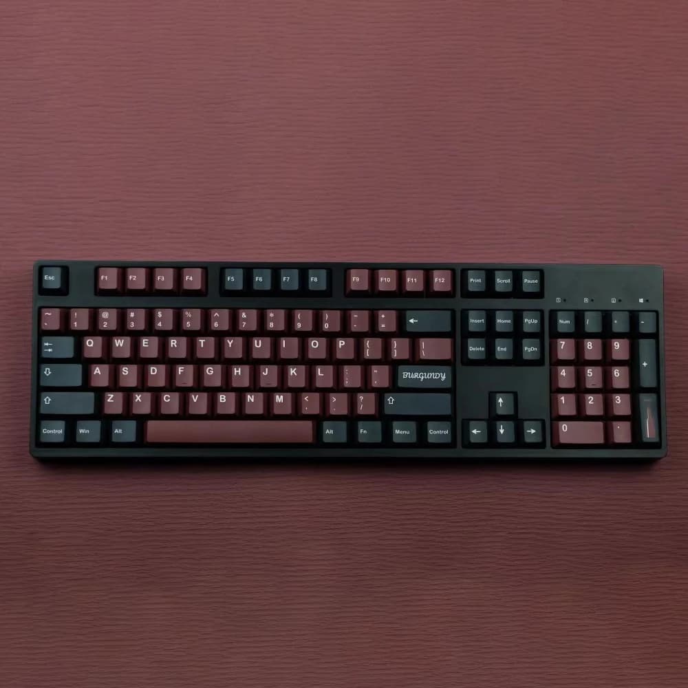 143 Keys GMK Burgundy Keycaps Cherry Profile PBT Dye Sublimation Keycap For MX Switch Mechanical Keyboard 61 67 68 75 84 87 104