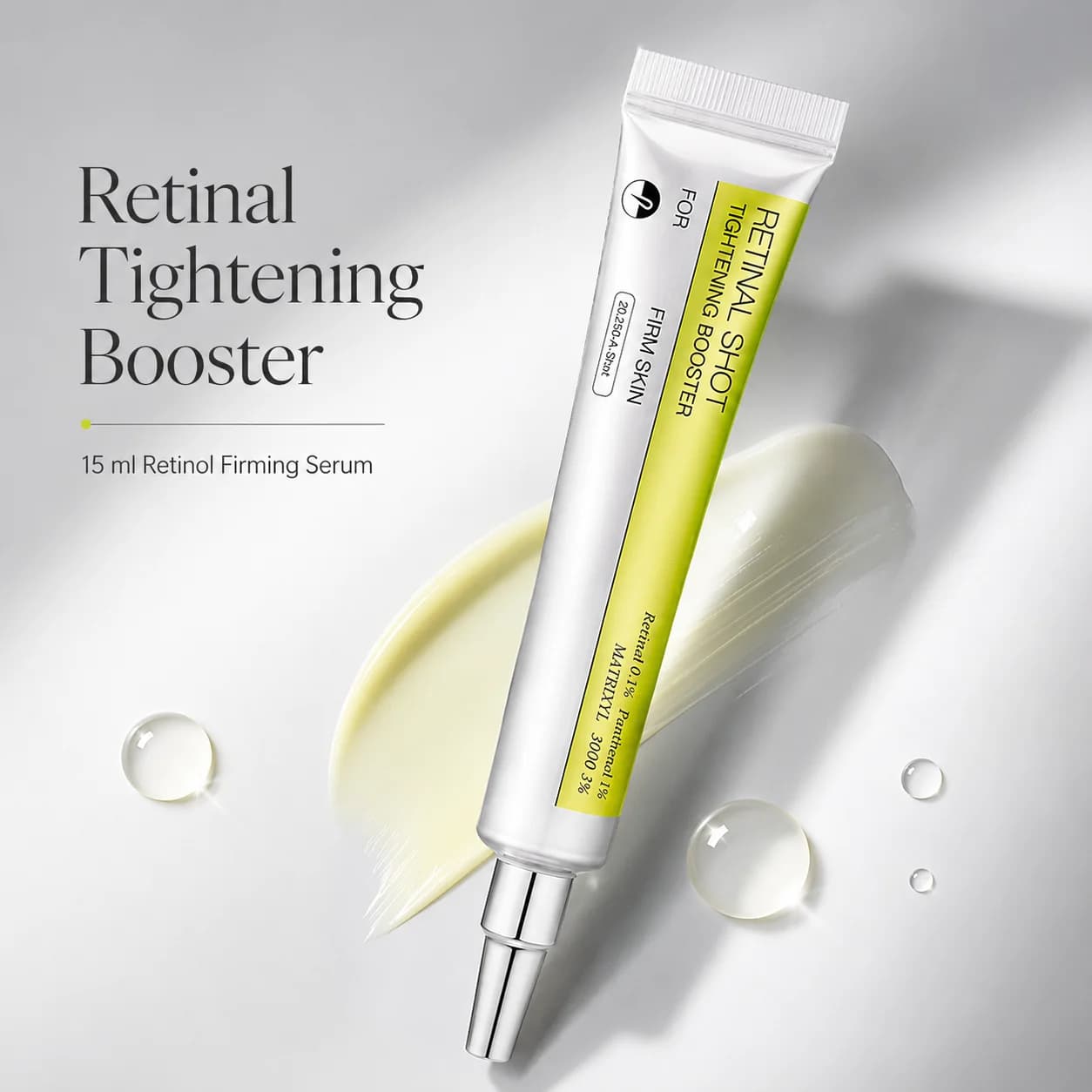 Retinol Shot Essence Firming Serum Vitamin C Brightening Formula Smooth Wrinkles Minimize Pores Dark Circle Care Product