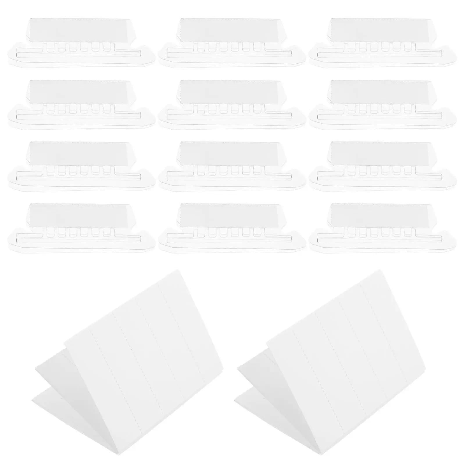 50 Etichette Trasparenti per Cartelle, Linguette in Plastica Inseribili per Archiviazione Domestica e Ufficio, per Cartelle Sospese