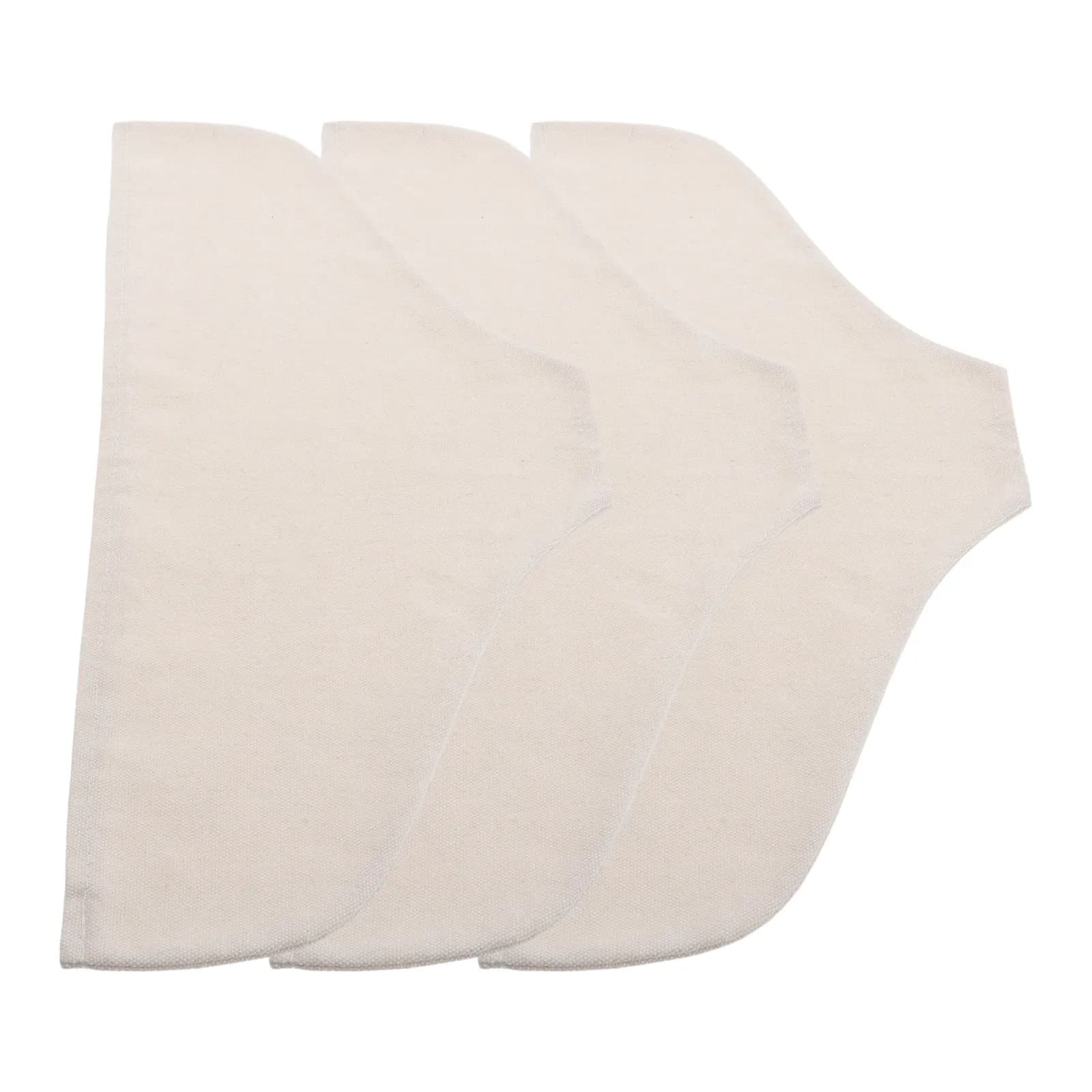 Set di 3 Copriabiti in Cotone e Lino per Armadio, Antiscivolo, Antipolvere, 8.2x17 Pollici, Beige e Bianco