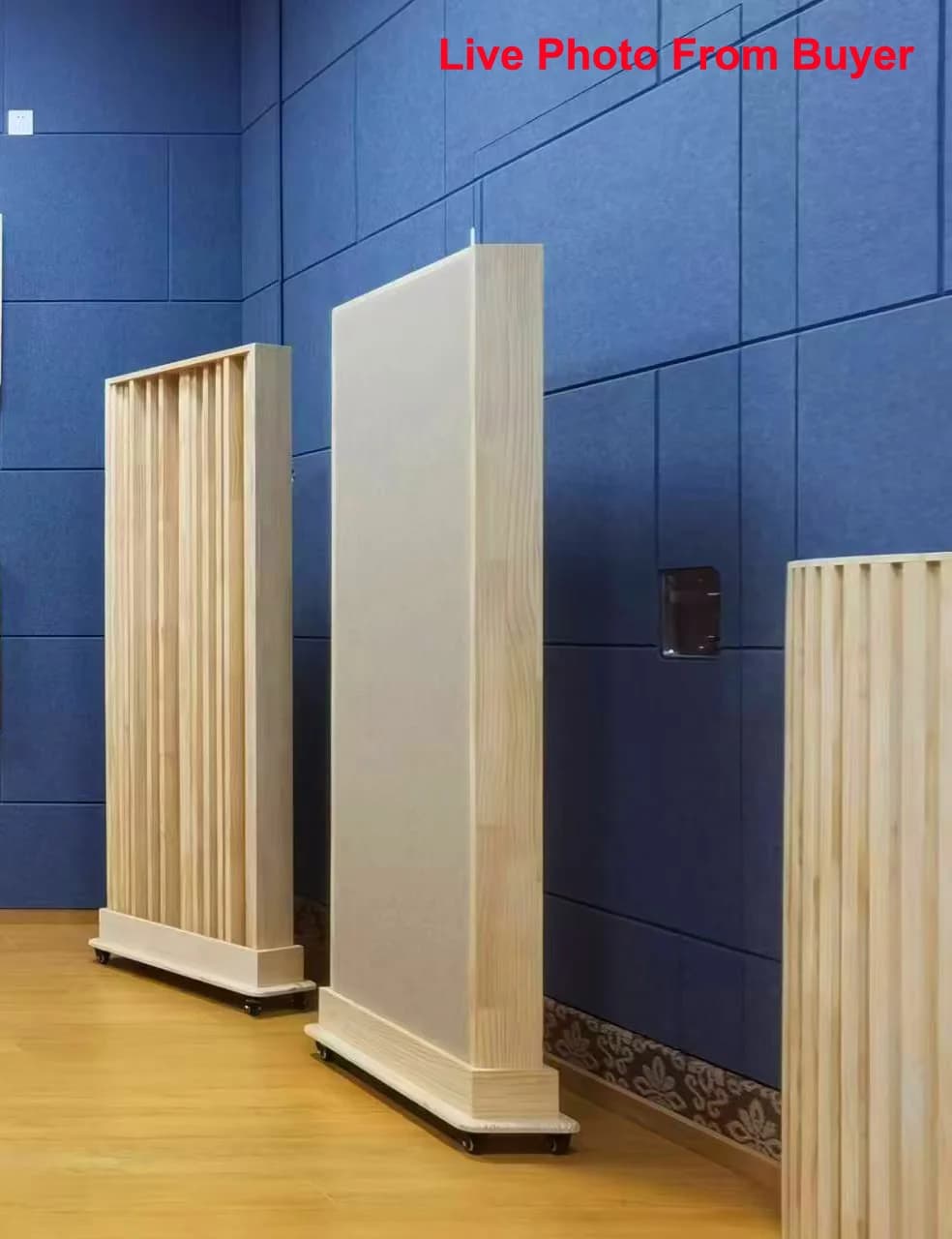 Pannello da parete acustico mobile in legno da 120x54x15 cm con staffa di supporto in stile Giappone/Corea per la diffusione del suono Home Theater/Studio