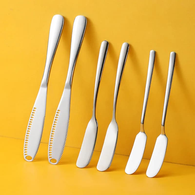 Stainless steel butter knife 304 dessert and jam Small scraper Butter knife Home cooking spreader Restaurant Dishwasher washable