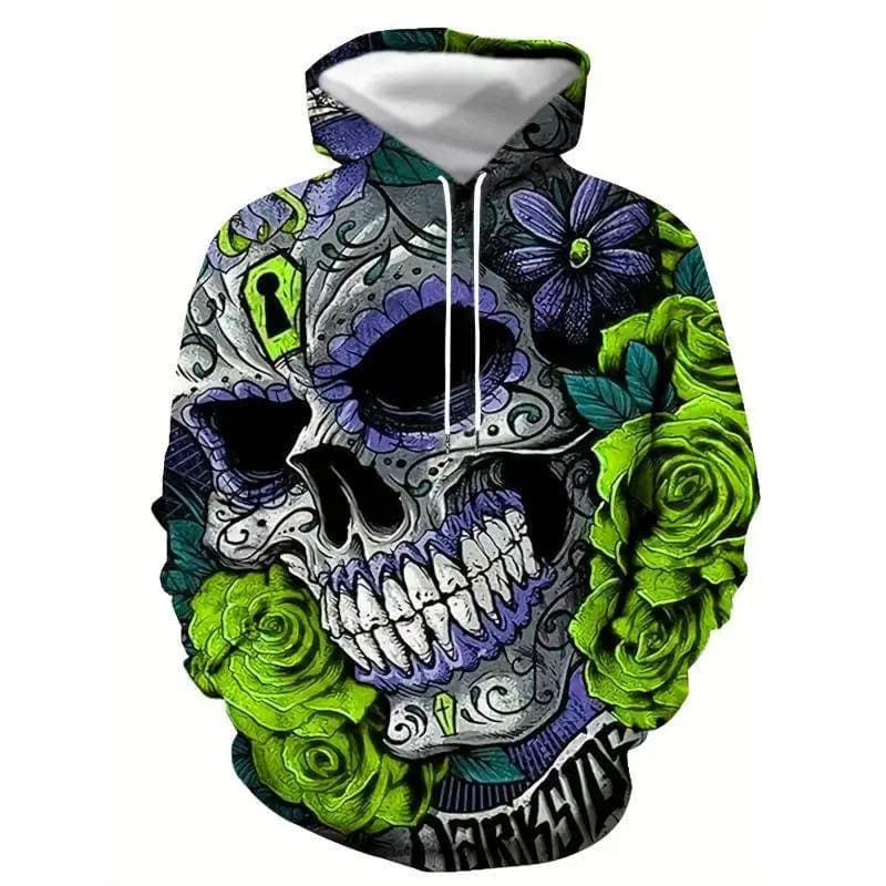 Printed Hoodie Sweatshirt Men's Regular Fit Animal Patterned Hooded Cardigan Unbranded Cross-Border Fashion for Men