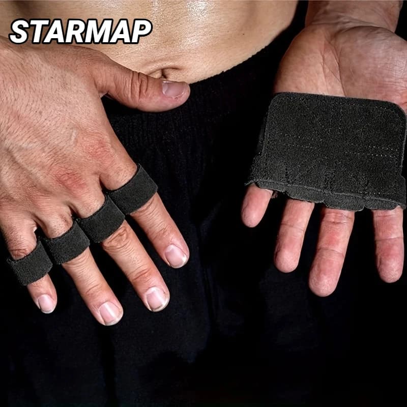 Fitness Four Fingers Gloves Breathable Anti-slip Shock Absorption Dumbbell Leather Weight Lifting Training Pal Men's And Women's