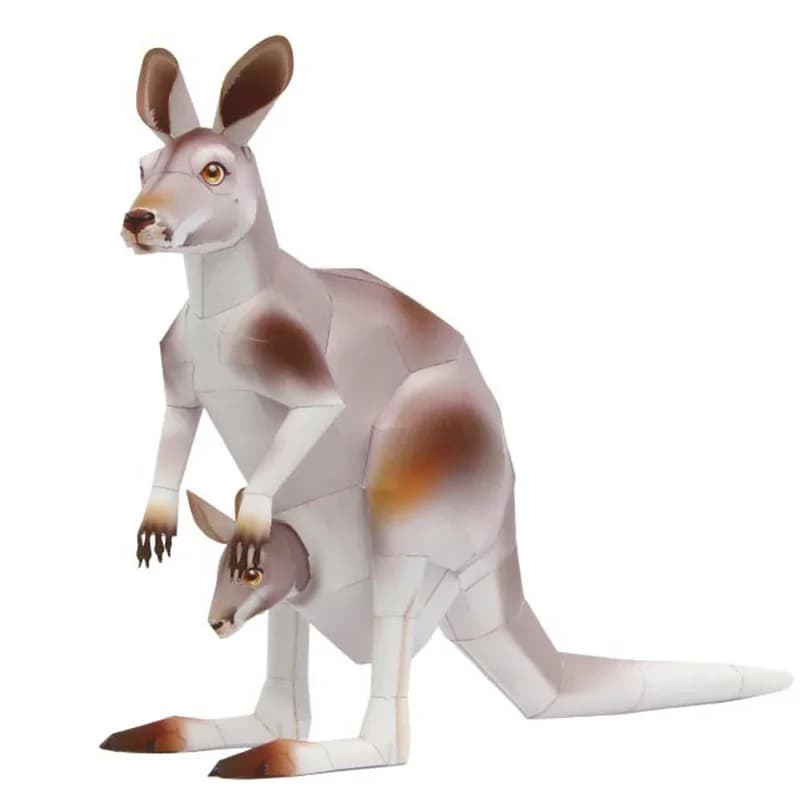 Australia Kangaroo Origami Art Folding Mini Cute 3D Paper Model Papercraft Animal DIY Teens Adult Handmade Craft Toys QD-076