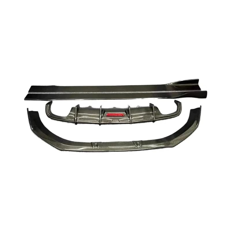 Kit Spoiler Anteriore in Fibra di Carbonio per Auto A6 S6 C7, Diffusore e Minigonne Laterali per A6 C7 S6 Sline Sedan 2012 2013 2014 2015
