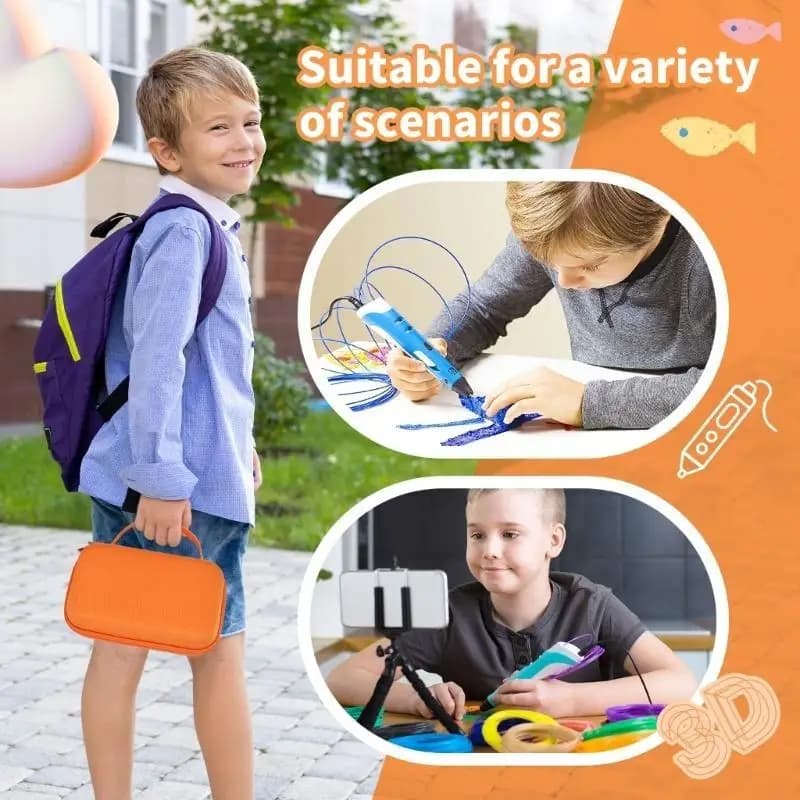 652F Kids Case for SCRIB3D P1/MYNT3D 3D Art Pen Odorless Surfaces easy to clean Protects from