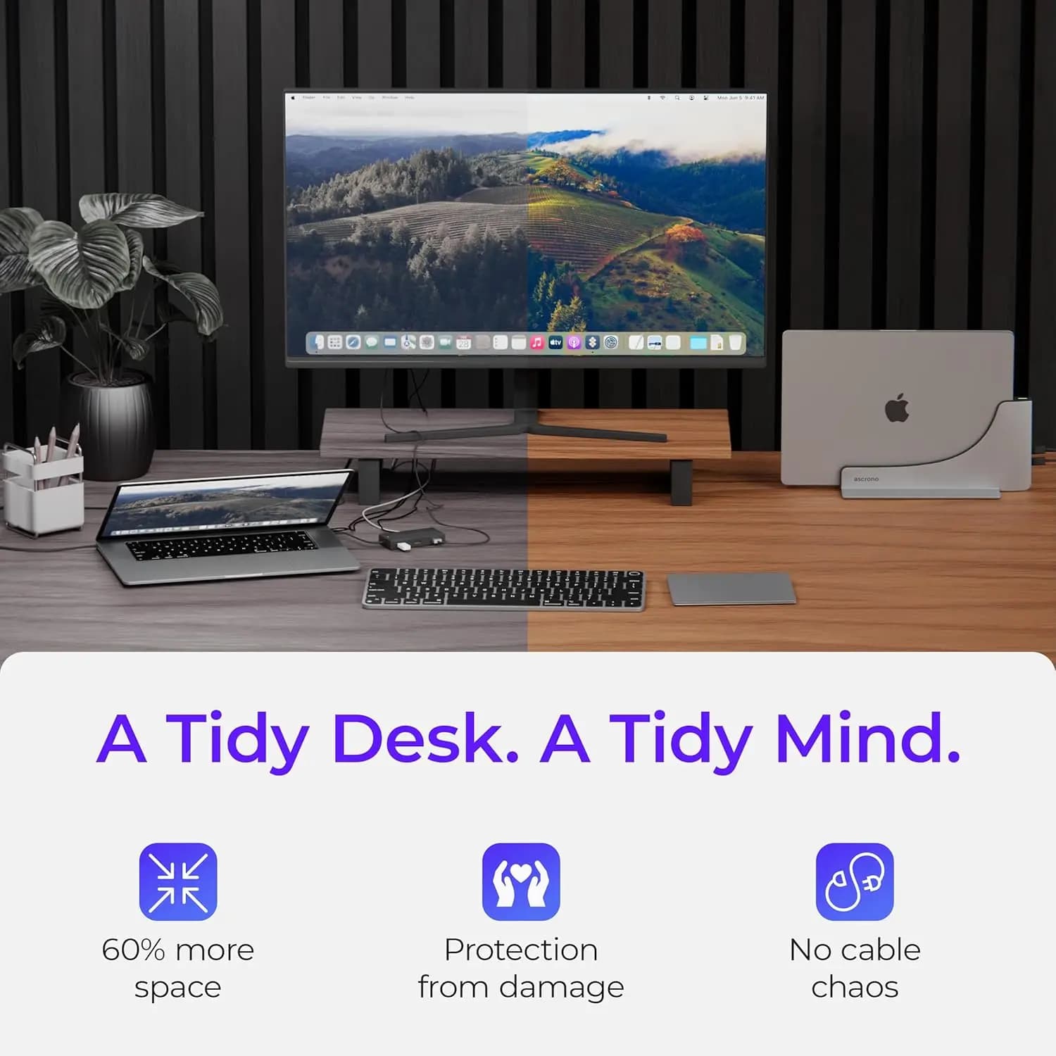 Dock per Apple 14" - Docking Station - Connettiti display doppi con due porte USB-C Thunderbolt - Hub Docking Station Mac