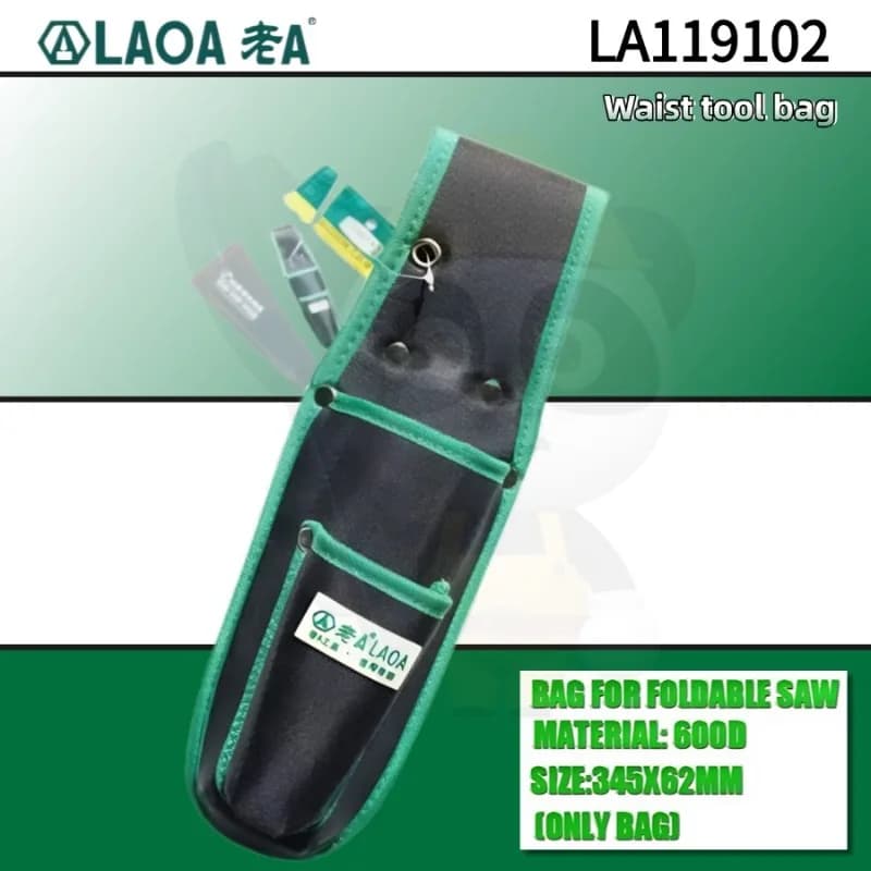 LAOA Heavy Duty Waist Tool Bag Wear Resistant Pouch Fits Folding Saw Pruning Shears Home Gardening Storage LA119102