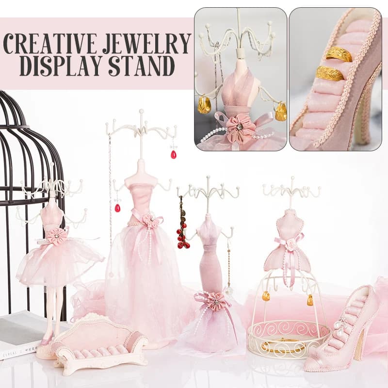 Abito chic manichino espositore porta gioielli espositore collana orecchino braccialetto organizzatore scaffale di stoccaggio artigianato in resina