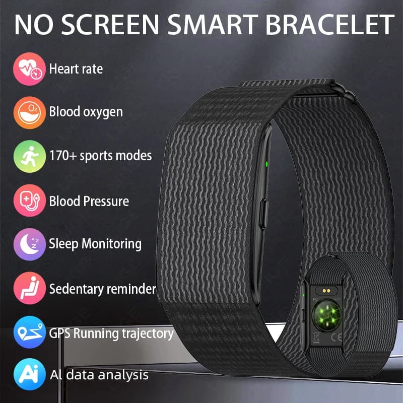 LIGE AI Health Bracelet Intelligent Fitness Tracker Man Woman Sonne Monitor Intelligent Watch Cardiaca Stress Pressure Meter Blood Pressure