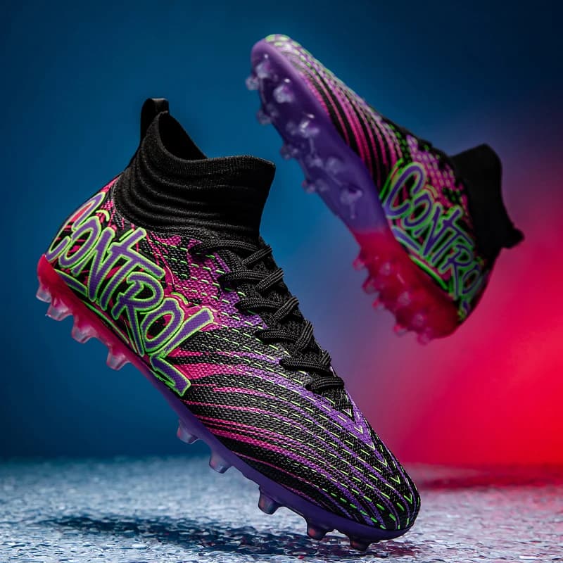 Scarpe da Calcio per Uomo e Donna, Scarpini da Calcio Outdoor Antiscivolo, Sneakers Ultraleggere da Futsal, Scarpe da Calcio con Tacchetti TF/FG