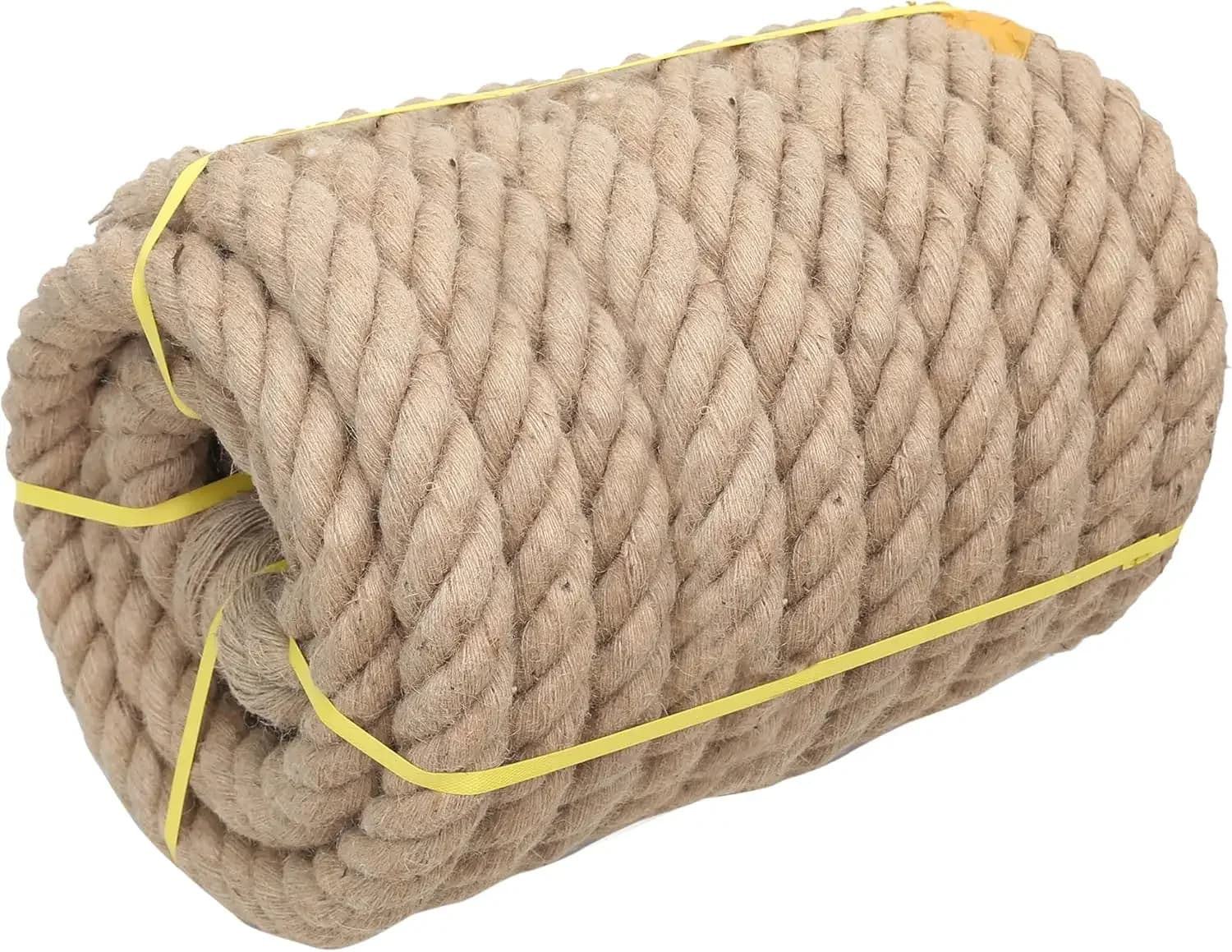 Corda di Juta Resistente 2 Pollici x 50 Piedi per Altalene, Tug of War, Decorazioni Nautiche, Amache, Giardinaggio, Artigianato e Uso Marino