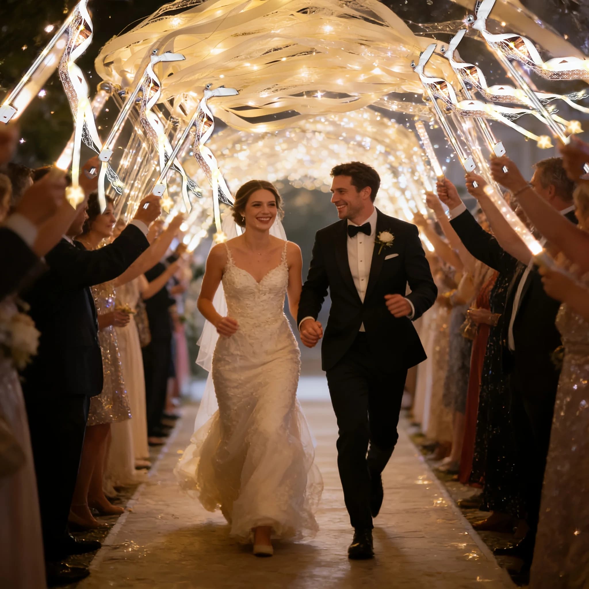 28 Confezioni di Bacchette Luminose Incantate per Matrimoni | Crea un addio magico e un'atmosfera romantica per gli ospiti, materiale plastico, secco