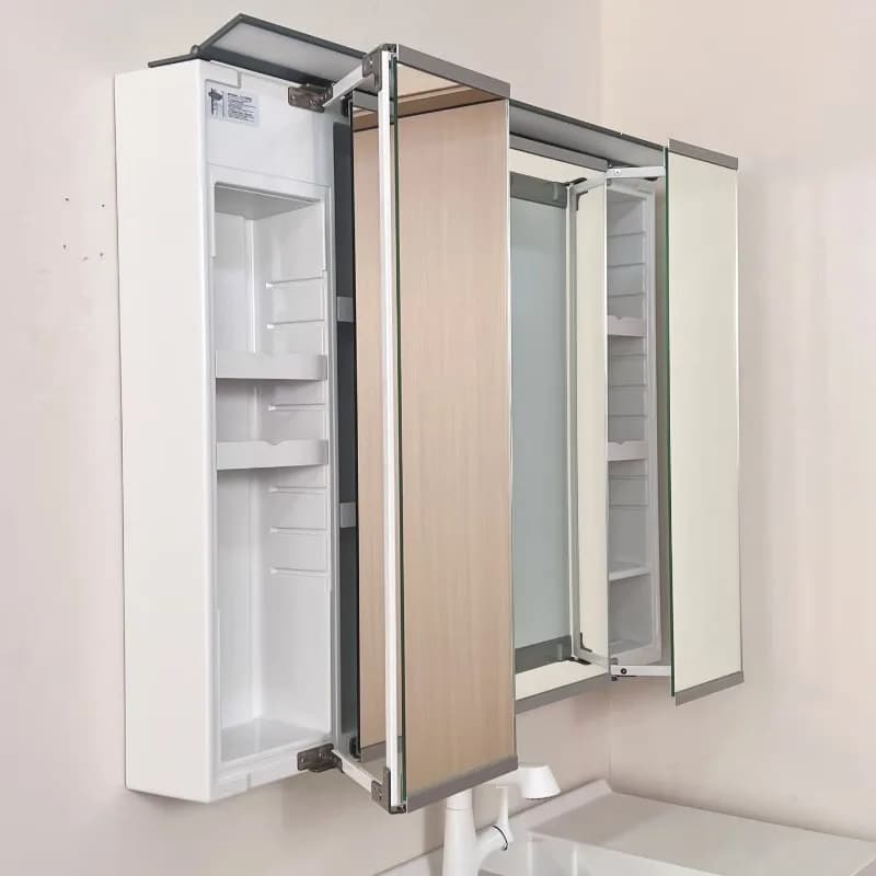 Armadietto a specchio nordico intelligente Scaffale regolabile Armadietto a specchio da bagno impermeabile Specchio cosmetico Mobili da bagno FYMC