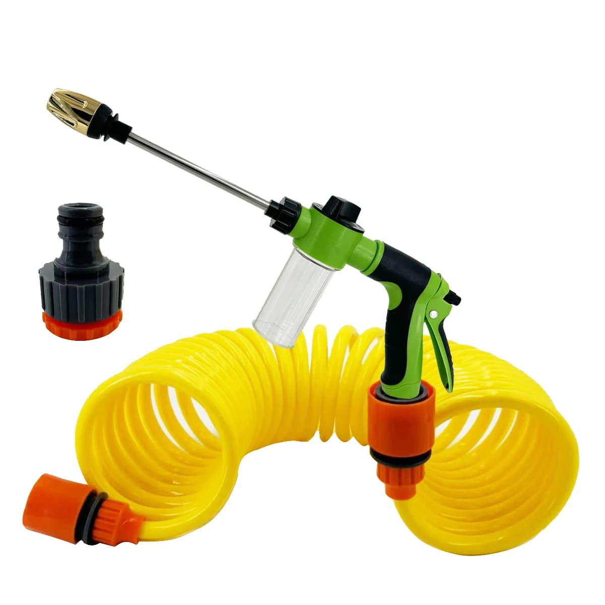 Tubo da Giardino con Ugello Multifunzione, Tubo Flessibile per Irrigazione e Pulizia Auto, Tubo in Plastica