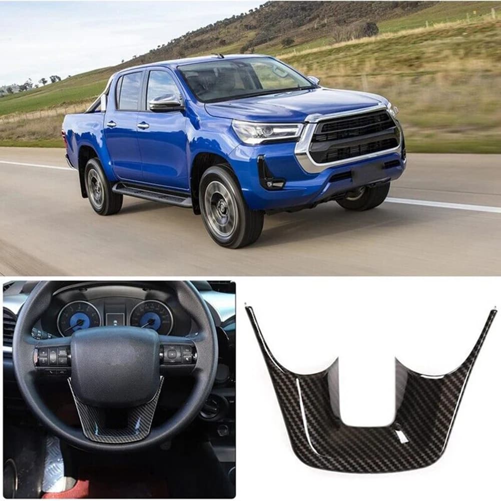 Toyota steering wheel cover for FORTUNER 2016 2022 ABS carbon fiber protection against wear