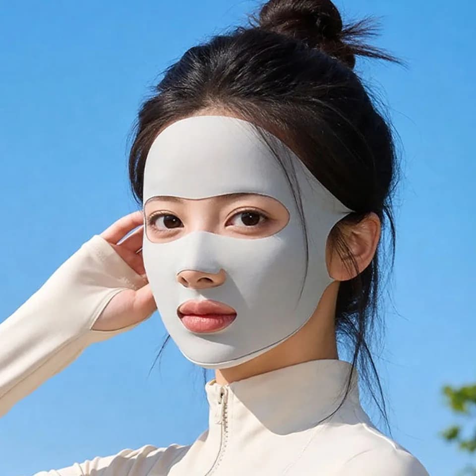 GTUBIKE Sunscreen Mask Summer UV Protection Face Kini Ice Silk Mask Outdoor Full Face Golf Cycling Sports Mask
