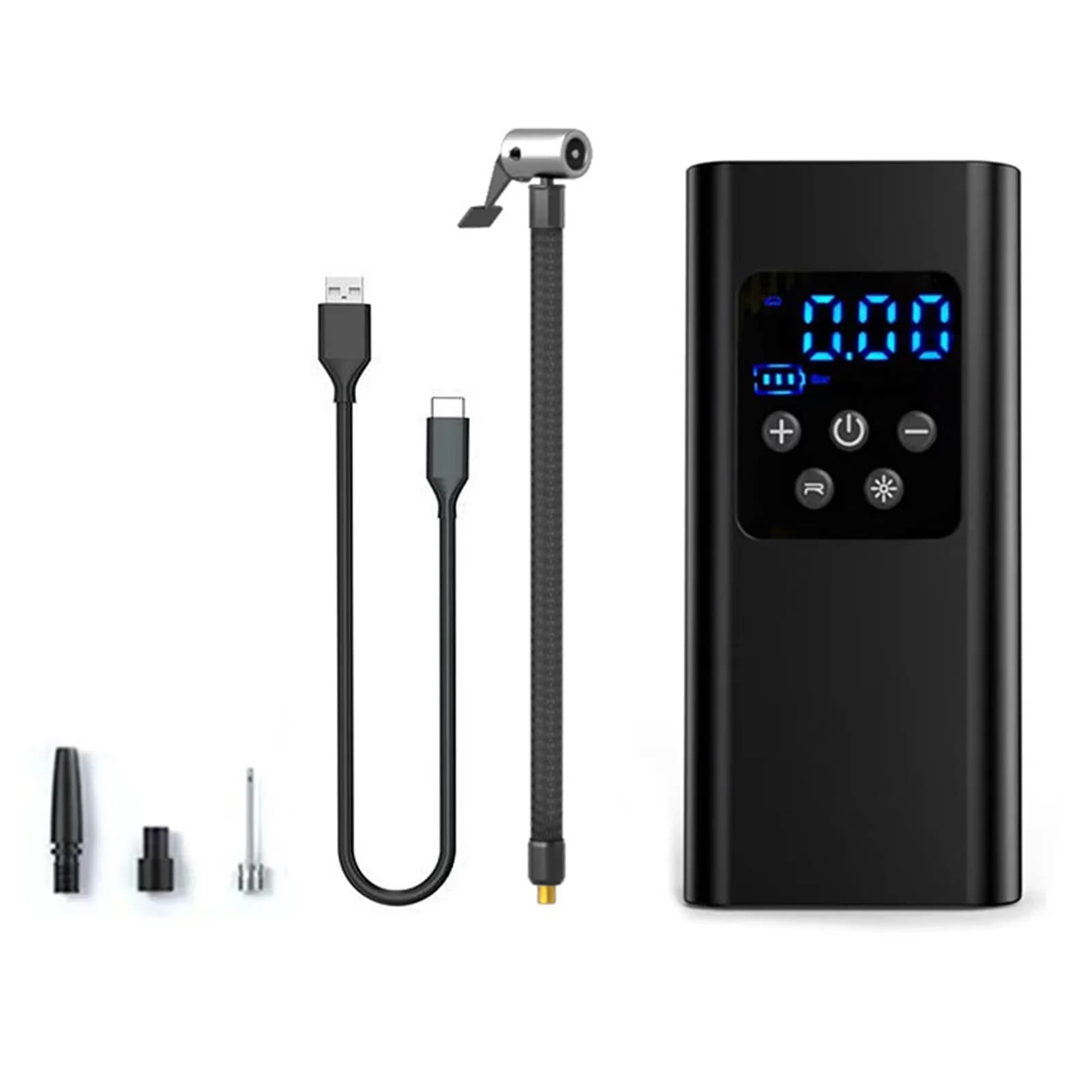 Gonfiatore per pneumatici Compressore d'aria portatile 4000 mAh 6000 mAh 150 PSI Pompa d'aria per pneumatici per auto Pompa per pneumatici con luce a LED per auto moto