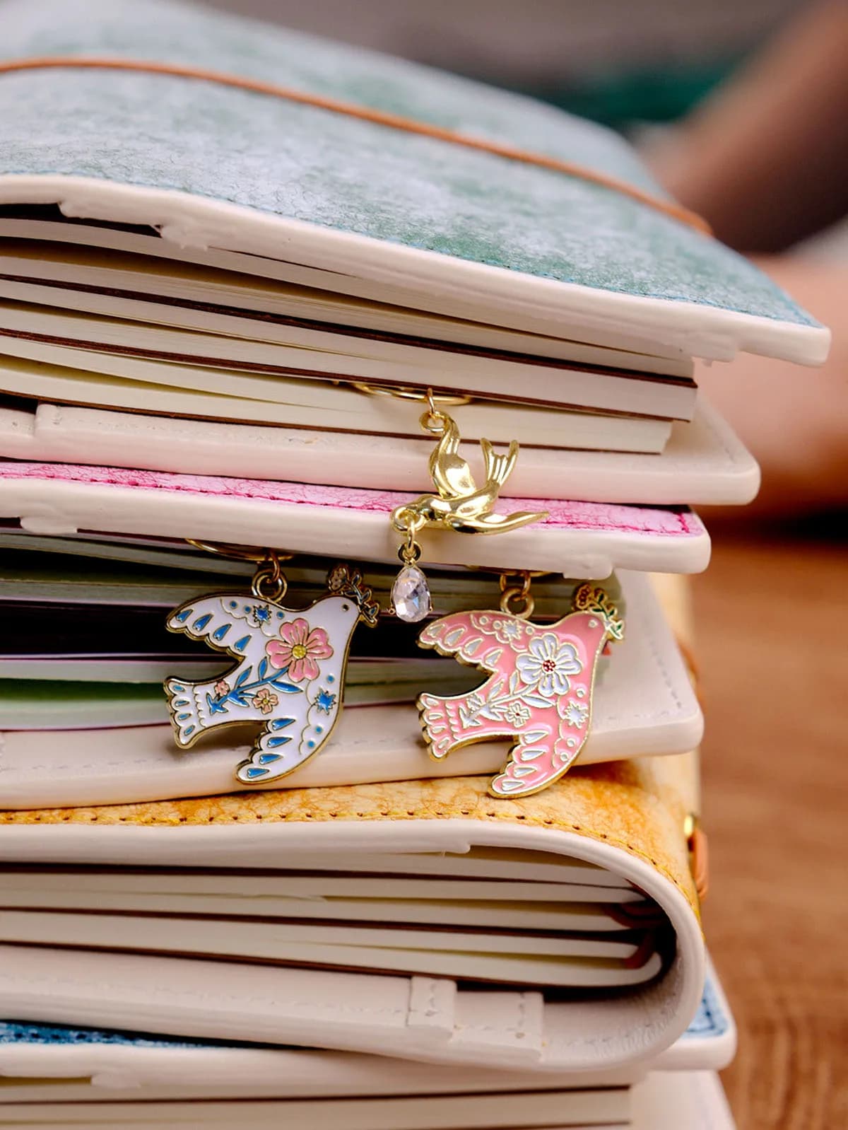 Vintage Flying Birds Paper Clips Cute Bookmark Ins Style Book Decoration Notebook Planner Accessories