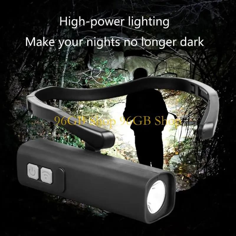 96GB Professional LED Headlight With Comfortable Fit Ear-mounted Flashlight For Mechanic Night Fishing Long Runs