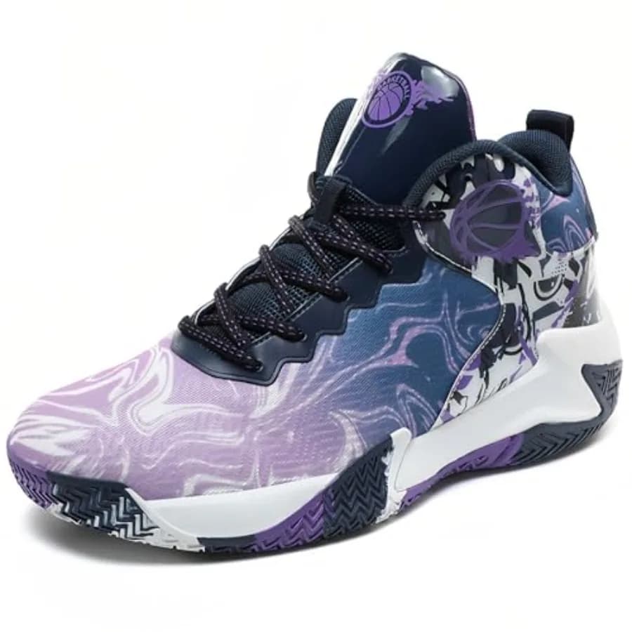 MAIZUN Scarpe da basket da uomo alla moda, antiscivolo, leggere, traspiranti, da esterno, con ammortizzazione, per allenamento, corsa e camminata