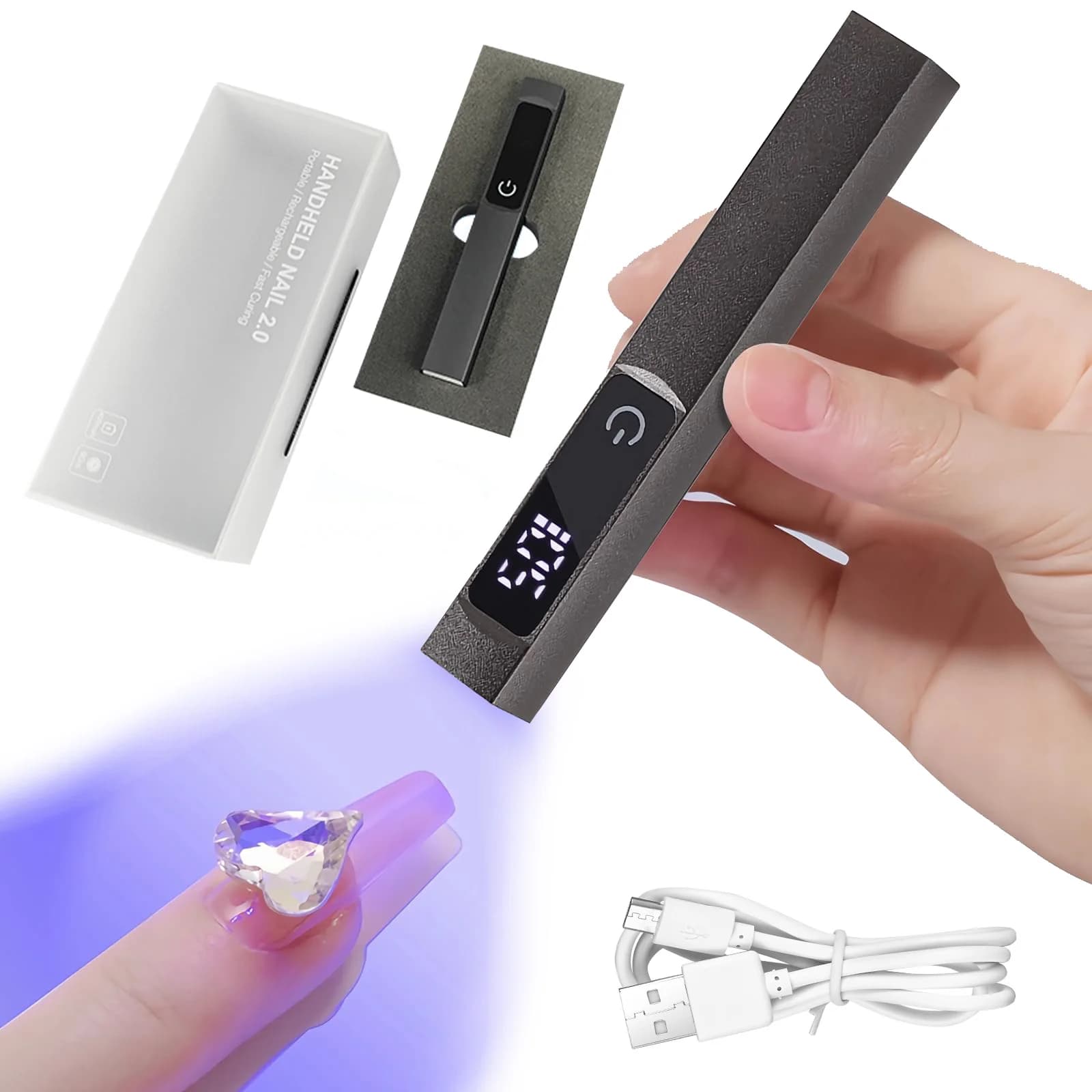 Lampada portatile per unghie a LED UV lampada portatile per asciugare le unghie con Gel touch screen LED UV per unghie per saloni di bellezza domestici
