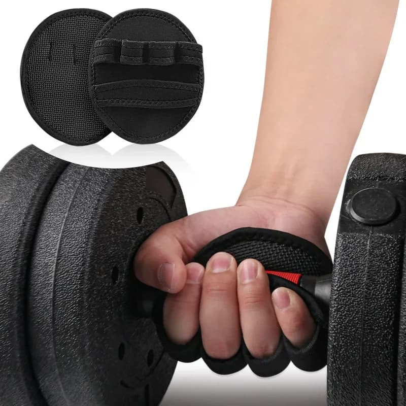 2 Piece Black Powerlifting Gym Gloves Breathable Fitness Gloves with Horizontal Bar for Weightlifting Women's Fitness Gloves
