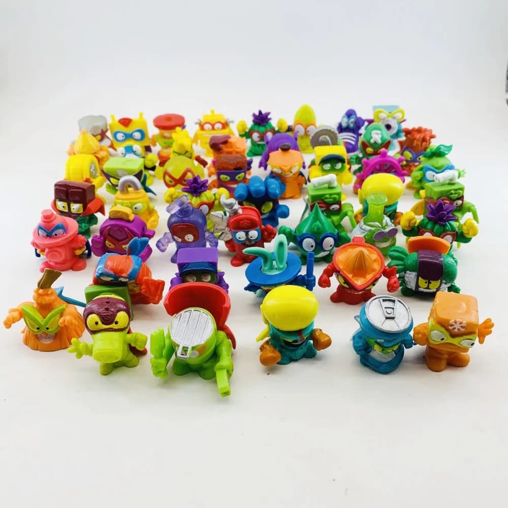 15Pcs Original Superzings Figure Dolls 3CM Superthins Garbage Trash Collection Model Figuras Toys for Kids Gift No Repeat